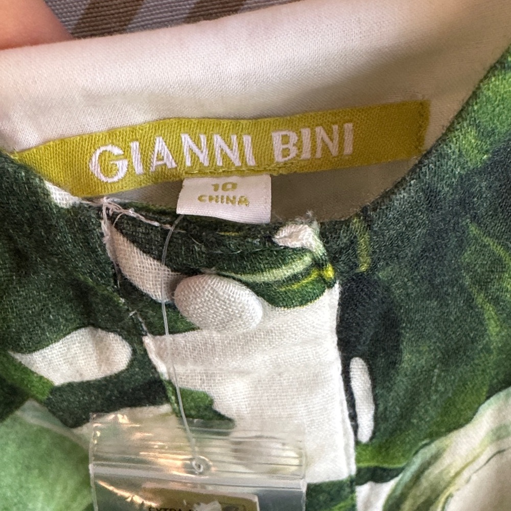 Gianni Bini Green Leaf Print Dress - Picture 2 of 12